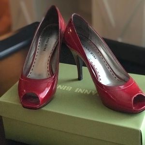 Gianni Bini Ferrari Red open toe heels